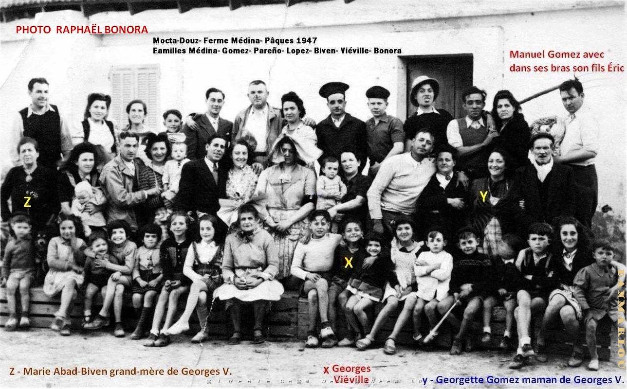 Oranie - Mosta-Douz - Ferme Joseph Medina - Paques - 1947 - Photo Bonora.jpg